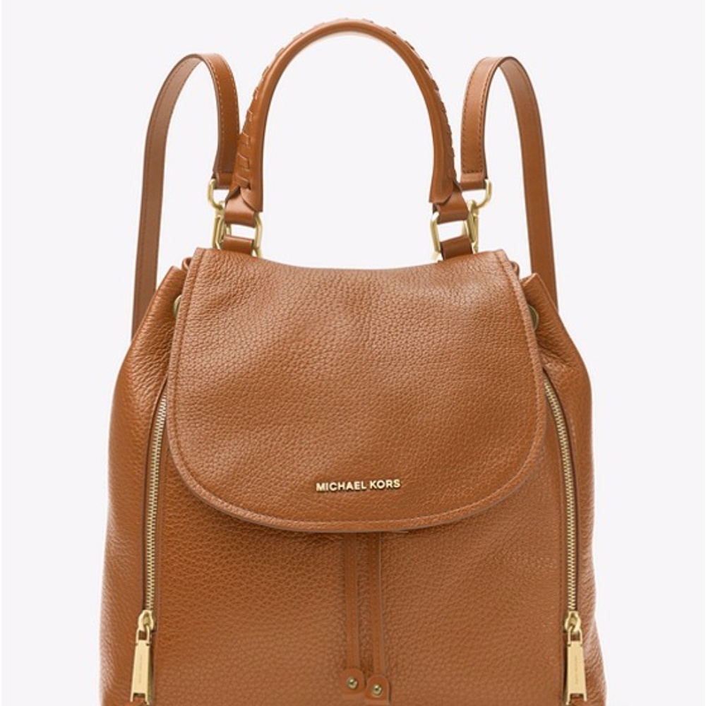 Micheal Michael Kors Viv Leather Backpack - Acorn